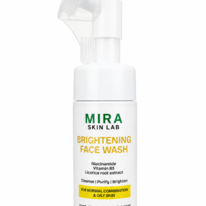 MIRA Skin Lab Brightening Face Wash 150ml with niacinamide, vitamin B5 and licorice root extract