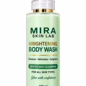MIRA SKIN LAB Brightening Body Wash 500ml bottle with green packaging